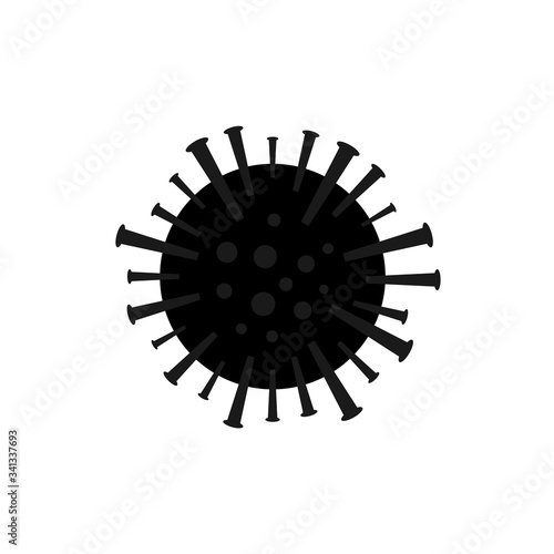 microbe, bacterium icon isolated on white