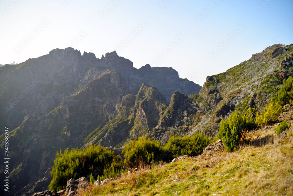 mountain landscape in the mountains in Madeira