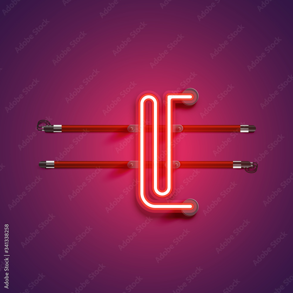 Purple/red high-detailed neon character, vector illustration Purple/red high-detailed neon character, vector illustration