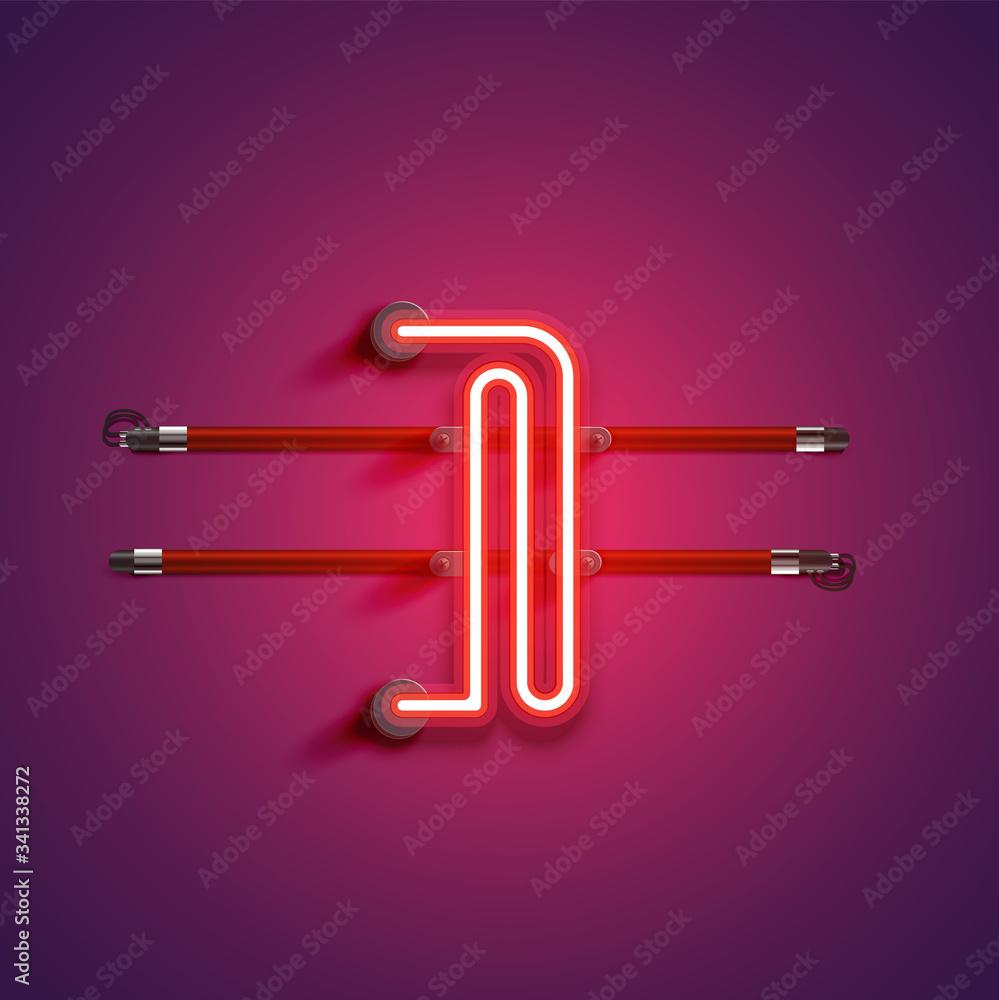 Purple/red high-detailed neon character, vector illustration Purple/red high-detailed neon character, vector illustration