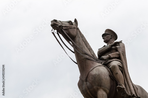 Bronze memorial statue of Mustafa Kemal Ataturk on his horse photo