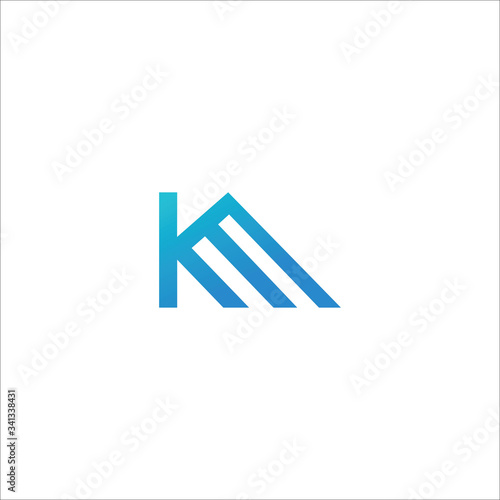 Initial letter km or mk logo design template