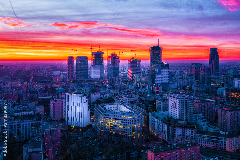 Warszawa z lotu ptaka