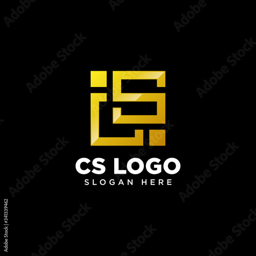 Initials Monogram CS SC Letter logo design