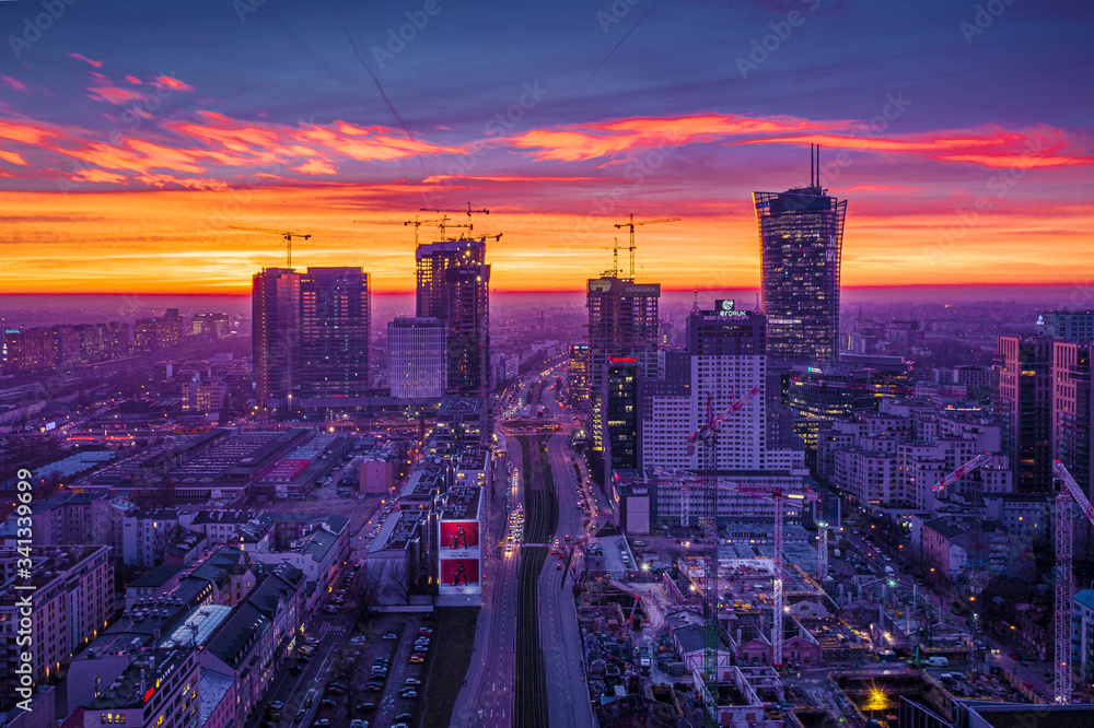 Warszawa z lotu ptaka