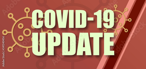 Wallpaper Mural COVID-19 Update - text written on virus background Torontodigital.ca