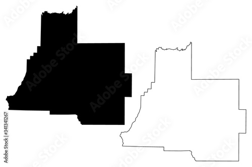 Coffee County, Georgia (U.S. county, United States of America,USA, U.S., US) map vector illustration, scribble sketch Coffee map
