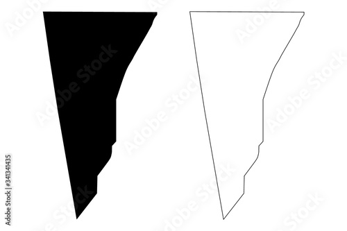 Dade County, Georgia (U.S. county, United States of America,USA, U.S., US) map vector illustration, scribble sketch Dade map