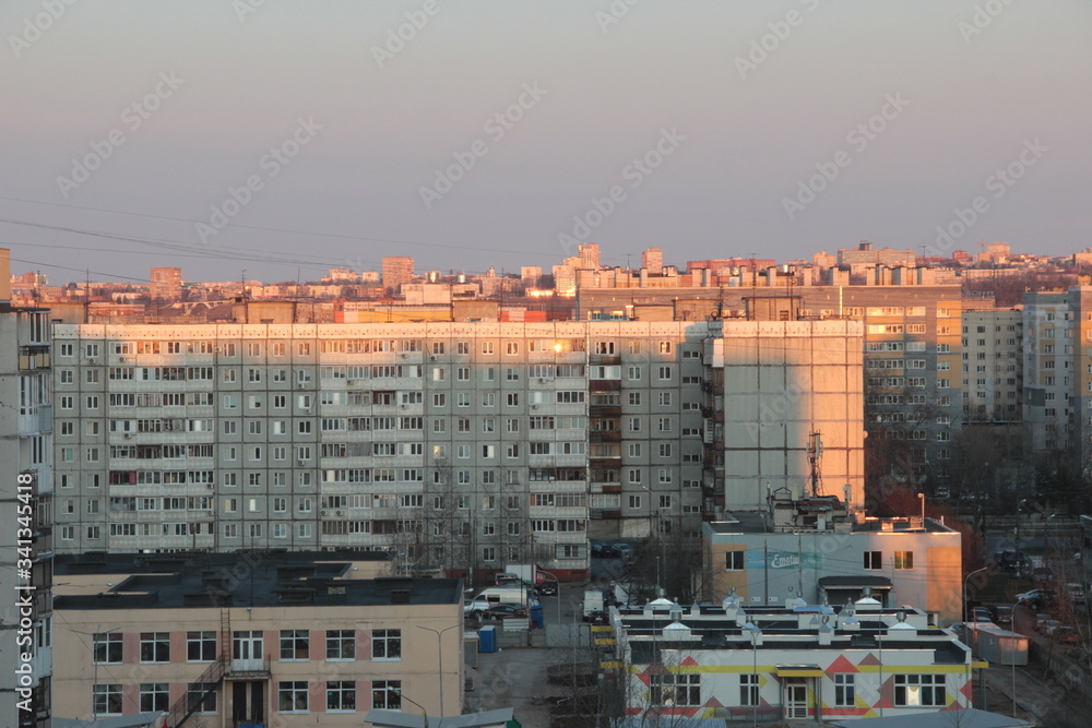 panorama of a city in Russia