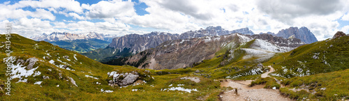 South Tyrol Alto Adige mountain range alpine panoramic landscape, Italy.
