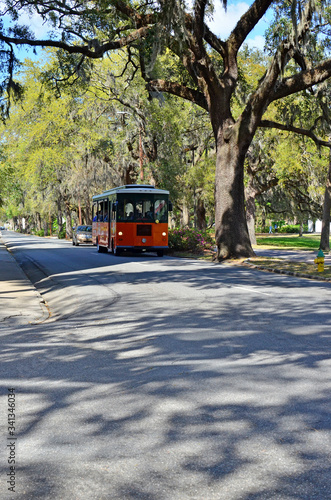 Old Town Trolley in Savannah, Georgia