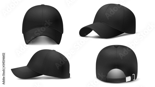 Fotografie, Obraz Black cap Mockup, realistic 3D