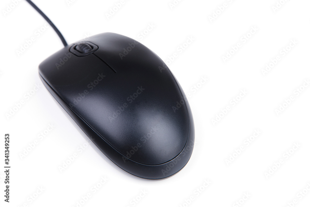 PC Mouse Isolated on White Background. COPY SPACE. PC Mouse Isolated on White Background. COPY SPACE.