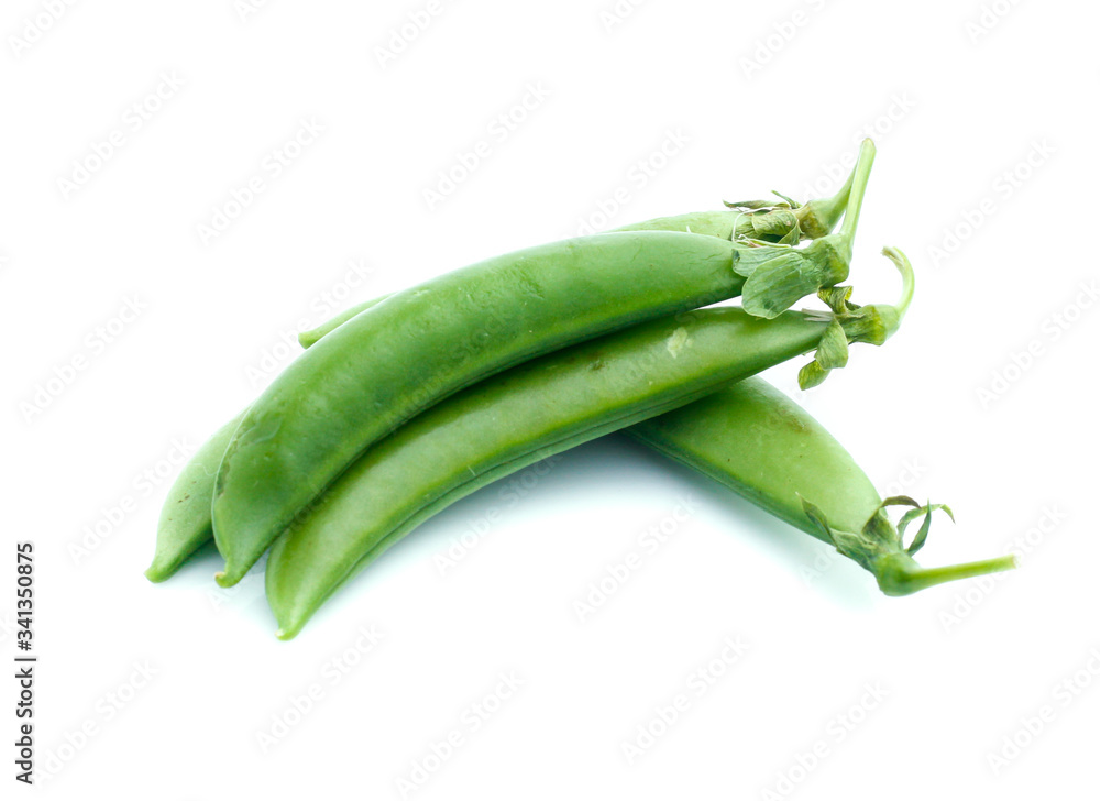 Fresh peas isolated on white background Fresh peas isolated on white background