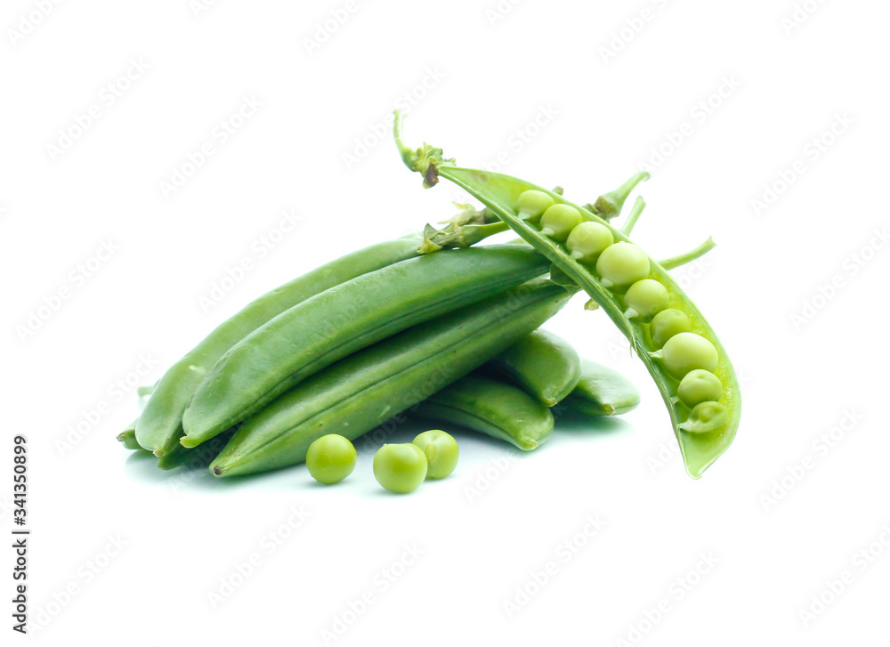Fresh peas isolated on white background Fresh peas isolated on white background