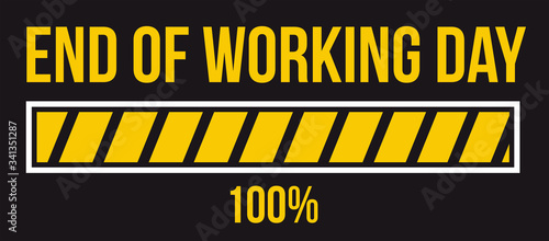 Progress loading bar End of working day