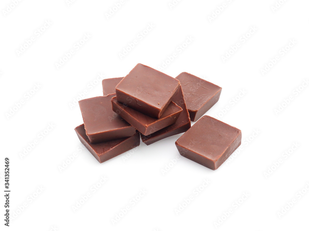 chocolate on isolated white background chocolate on isolated white background