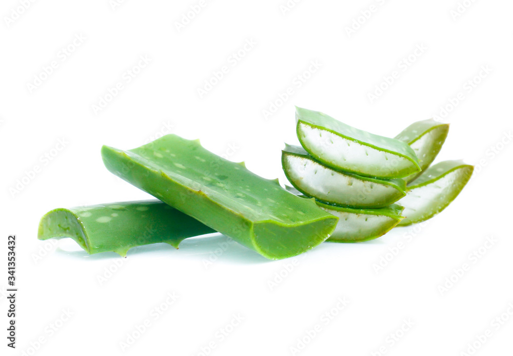 Aloe Vera sliced isolated on white background Aloe Vera sliced isolated on white background