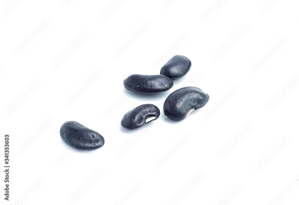Black Beans on white background Black Beans on white background