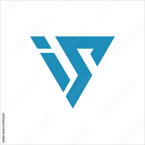 Initial letter is logo or si logo vector design template