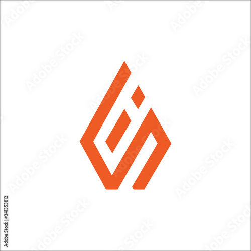 Initial letter is logo or si logo vector design template