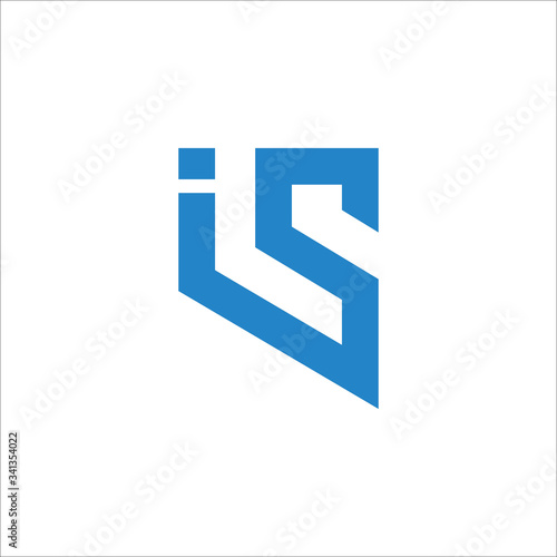 Initial letter is logo or si logo vector design templates