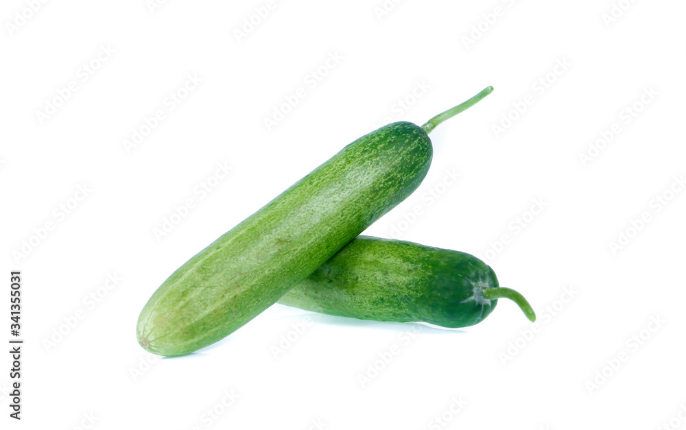Cucumber and slices isolated over white background Cucumber and slices isolated over white background
