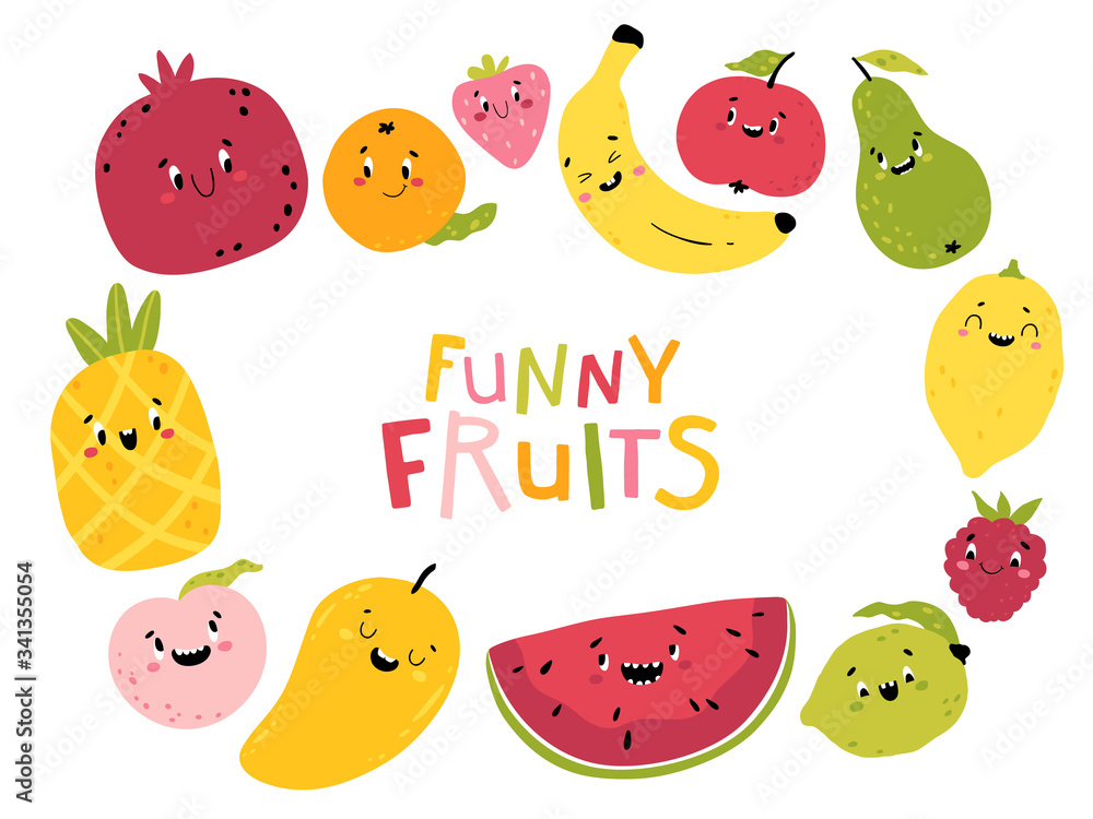 funny fruit faces