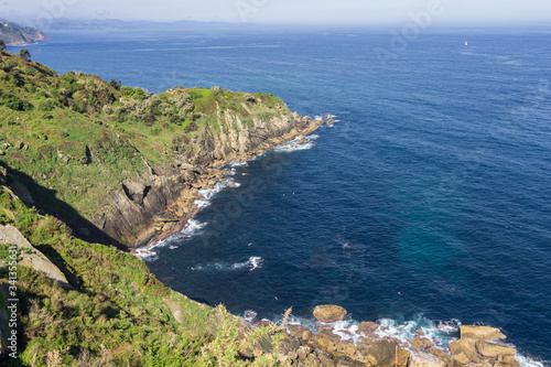 View of the sea between Donostia and Pasaia in the Basque Country