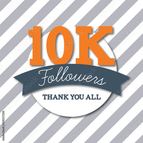 10K followers. Thank you all. Social media subscribers banner