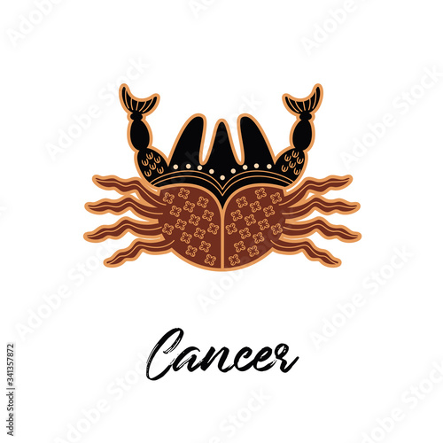 Zodiac sign Cancer. The symbol of the astrological horoscope.