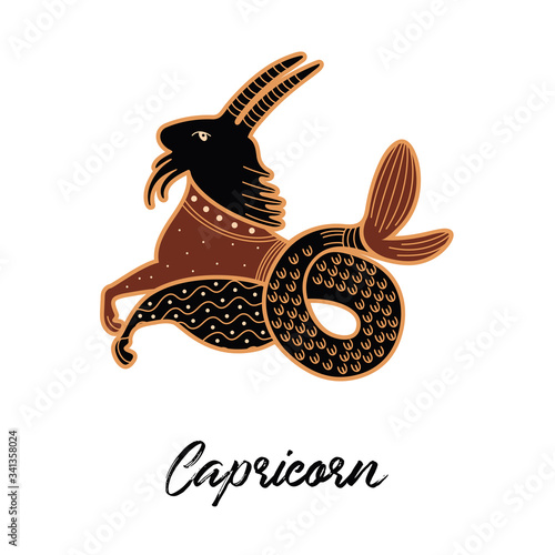 Zodiac sign Capricorn. The symbol of the astrological horoscope.