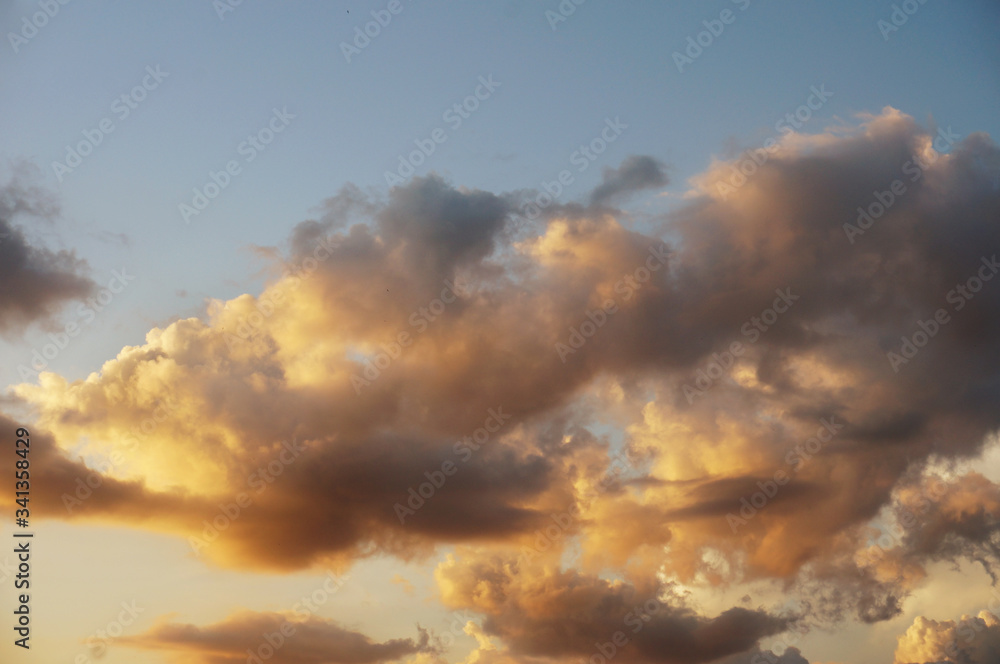Beautiful sunset clouds in the sky    