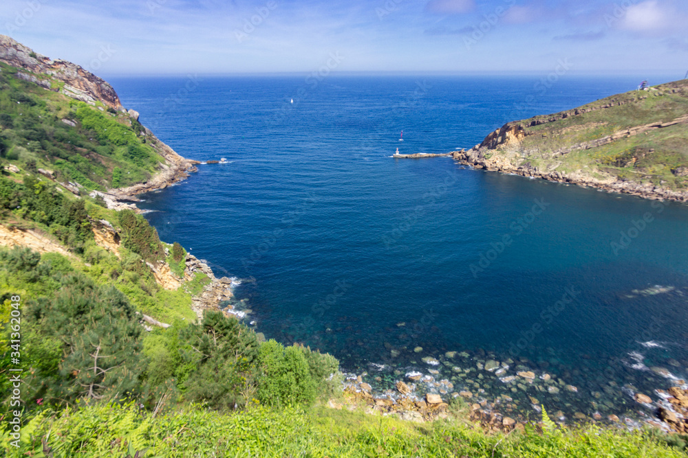 View of the sea between Donostia and Pasaia in the Basque Country View of the sea between Donostia and Pasaia in the Basque Country
