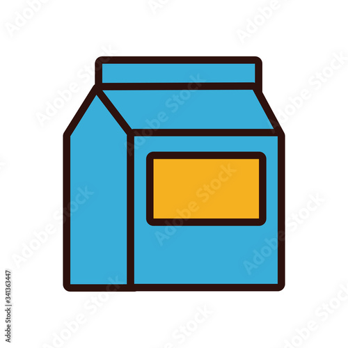 milk box line and fill style