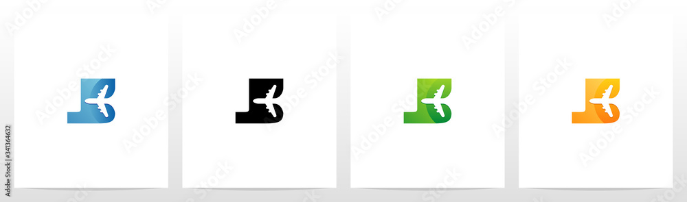 Aeroplane On Letter Logo Design J Aeroplane On Letter Logo Design J