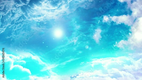 4K blue sky and clouds sky, blue, clouds, cloud, nature, sun, water, sea, day, heaven, summer, air, cloudy, abstract, beauty, light, sunlight, clear, cloudscape, space, bright, landscape, atmosphere