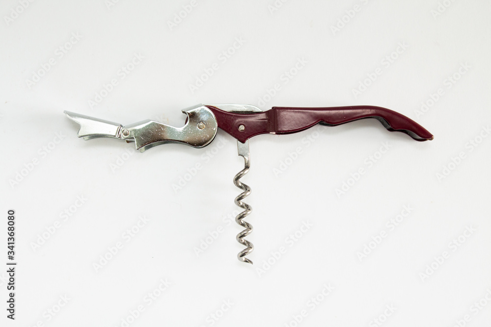 folding corkscrew on a white background folding corkscrew on a white background
