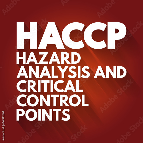 HACCP - Hazard Analysis and Critical Control Points acronym, concept background