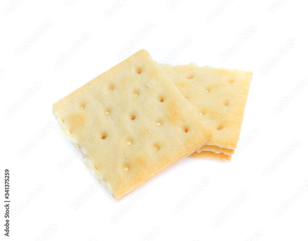 Cracker isolated on over white background