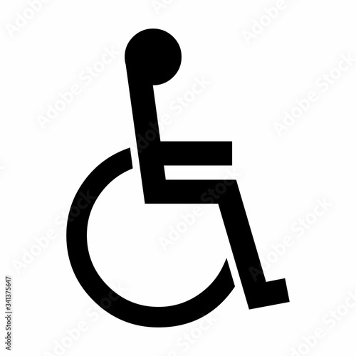 Wheelchair icon illustration