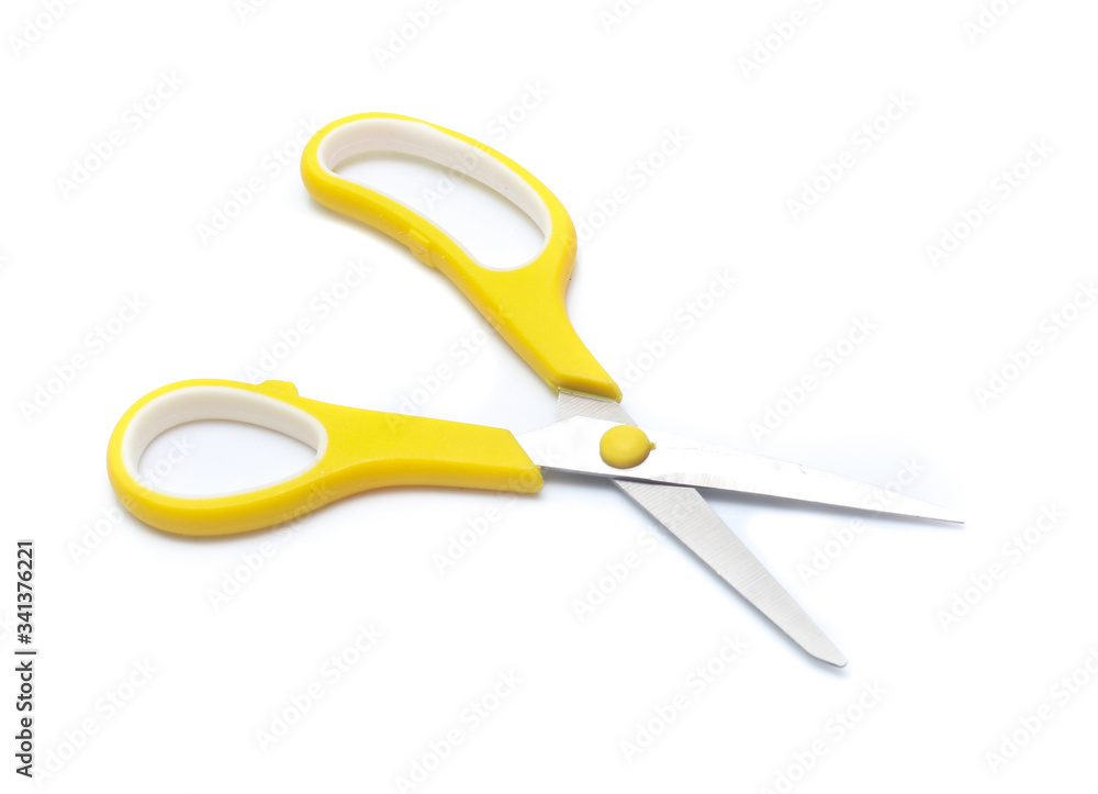 yellow scissors isolated on White Background yellow scissors isolated on White Background