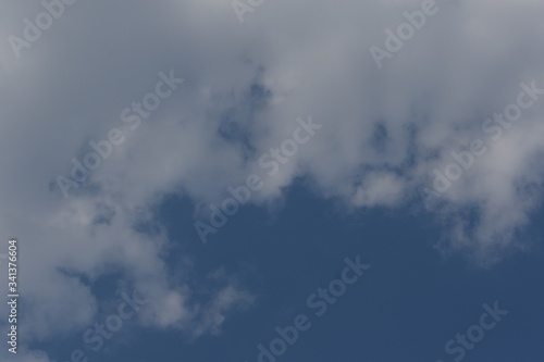 Blue Sky with White Clouds, Nature Background.