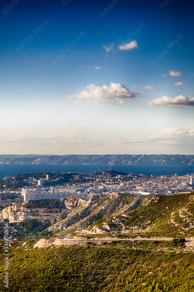 Vue en hauteur de Marseille