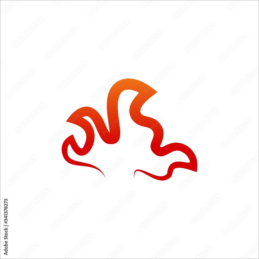 Fototapeta premium flame flat vector graphic design illustration isolated