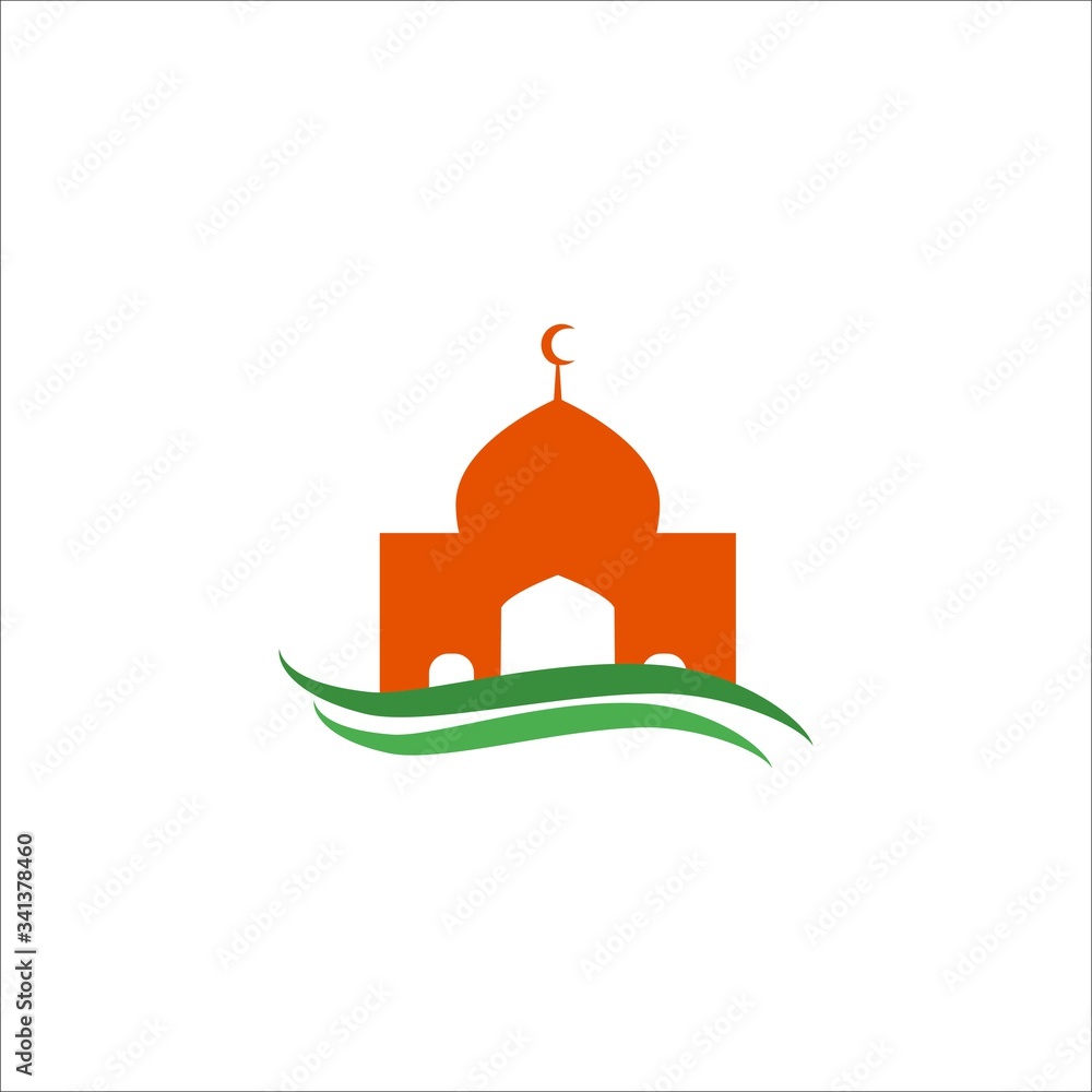Naklejka premium mosque colorful vector illustration isolated