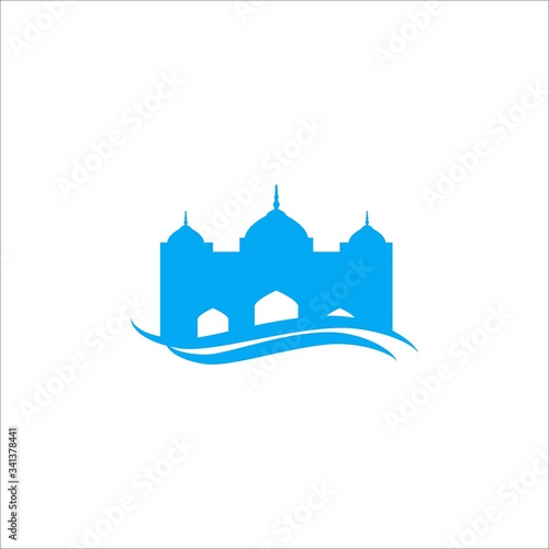 mosque colorful vector illustration isolated