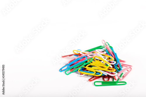 Paper clip isolated on white background