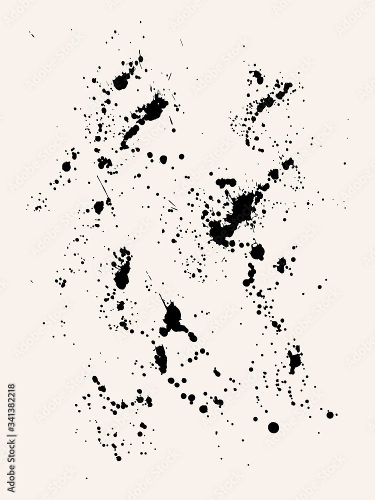 Black and white ink spatters texture background Black and white ink spatters texture background