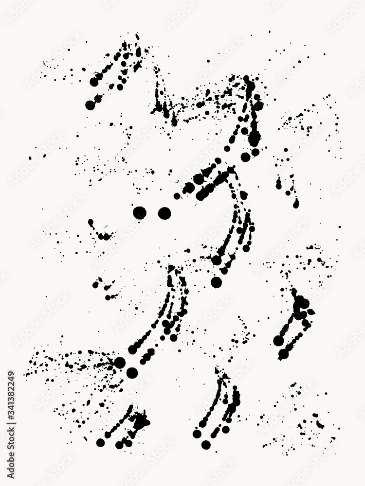 Black and white ink spatters texture background Black and white ink spatters texture background